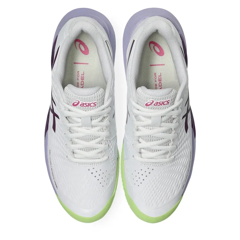 chaussures-de-padel-femme-asics-gel-challenger-14-blanc-mauve-dessus