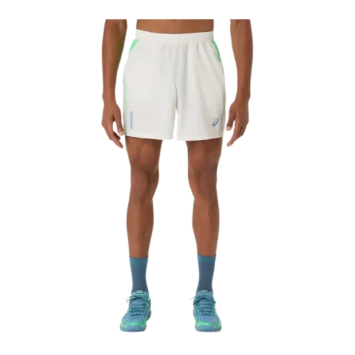 SHORT HOMME ASICS PADEL COURT 7IN CREME/BLEU
