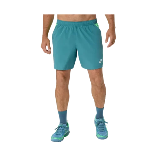 SHORT HOMME ASICS PADEL COURT 7IN BLEU / VERT