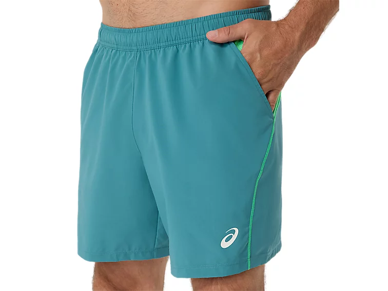 short-padel-asics-court-7in-bleu-vert-zoom