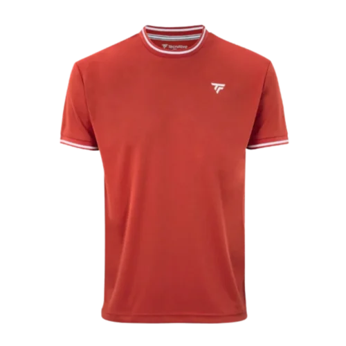 T-SHIRT HOMME TECNIFIBRE TEAM TECH ROUGE TERRACOTTA