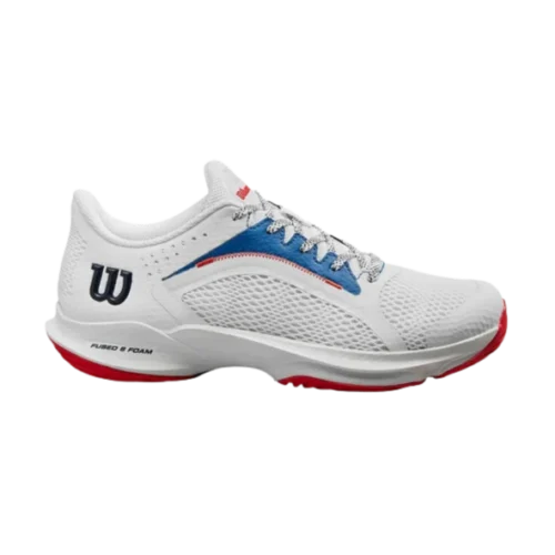 CHAUSSURES DE PADEL FEMME WILSON HURAKN 2.0 BLANC / BLEU-ROUGE