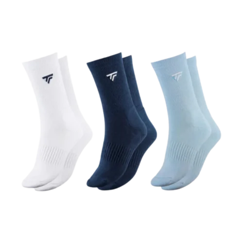 CHAUSSETTES TECNIFIBRE BLANC / BLEU MARINE / GLACIER X3