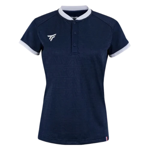POLO TEAM MESH FEMME BLEU MARINE