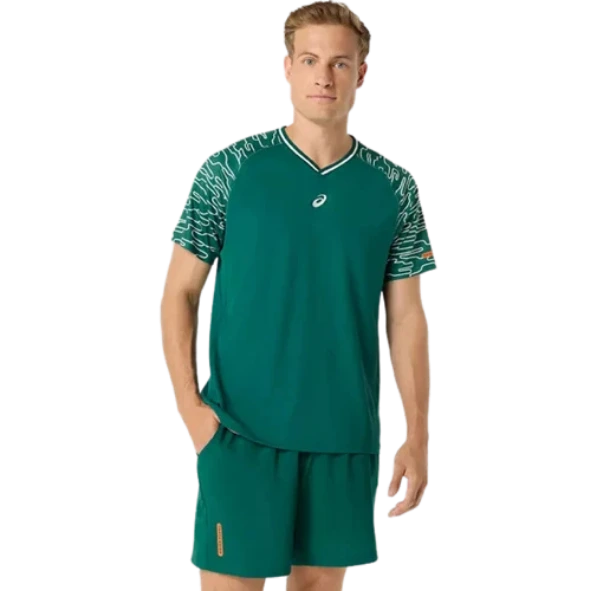 t-shirt-homme-asics-vert