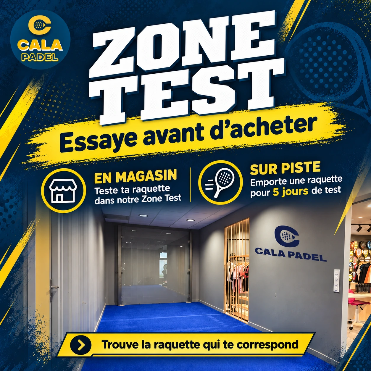 Cala Padel _ zone test en magasin